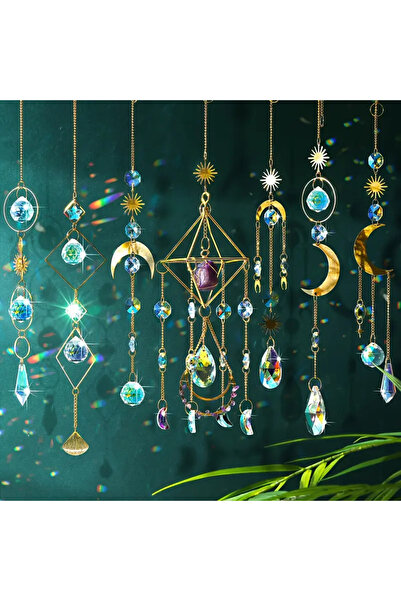 Choice 7pcs A set of 7 exquisite crystal sun catchers - sparkling window hang...