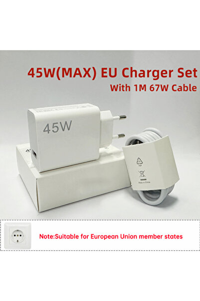 realme EU with 1m cable For XIAOMI 45W Turbo Charge Charger Type A Power Adap...