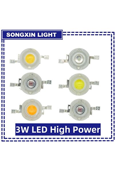 Choice1 WHITE 10pcs 3W High Power LED Chip Lamp Bulb 110-120LM Bead Line Emit...