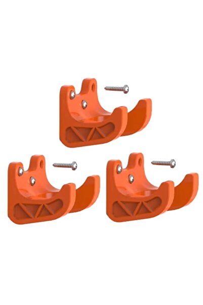 Choice حامل أدوات الحديقة الجداري البرتقالي المكون من 3 قطع، حامل أدوات الحدي...