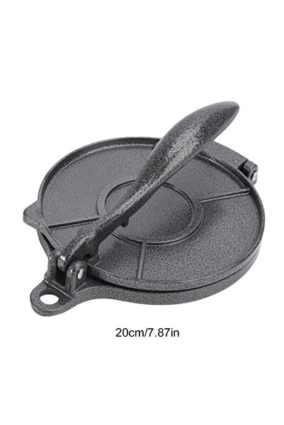 Choice3 مكبس تورتيلا أسود من ألوت، 20 سم، بمقبض، لصنع التورتيلا، غير لاصق، يد...