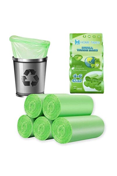 Choice 200pcs Green 200 Biodegradable Trash Bags, Trash Can Bin Liners, Waste...