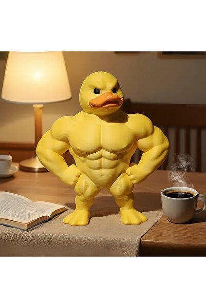 Choice 1pc Add Humor with a Muscular Duck Decor! This Detailed, Durable Plast...