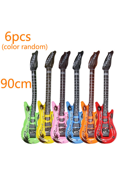 Choice ٥٥-٩٠ سم ٩٠ سم عشوائي ٦ قطع ١/٦ قطع جيتار روك قابل للنفخ دعائم جيتار ق...