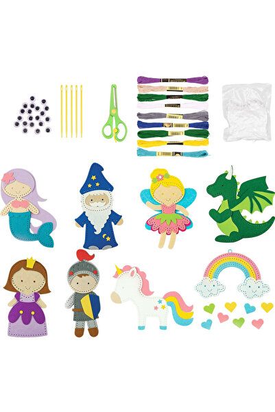 Choice1 Castle series Kids Sewing Kit Fun Animals Craft Kit DIY Sewing Felt P...