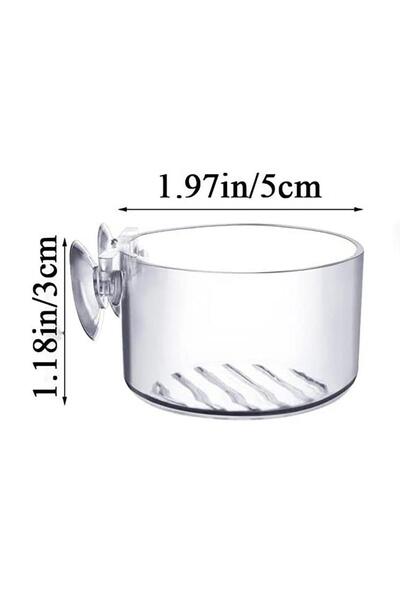 Choice وعاء نباتات أكريليك دائري لتزيين أحواض السمك، مزود بحامل شفط، أسطوانة ...