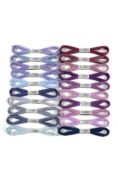 Choice Provence Purple 20colors/set Embroidery Floss Thread Set Cross Stitch ...