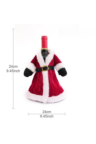 Choice 1PCS-1 1 Pcs Christmas New Year Decorations Skirt Dress Wine Bottle Se...