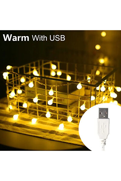 Choice سلسلة أضواء LED دافئة بطول 13 مترًا و100 مصباح LED، تعمل بمنفذ USB، عل...