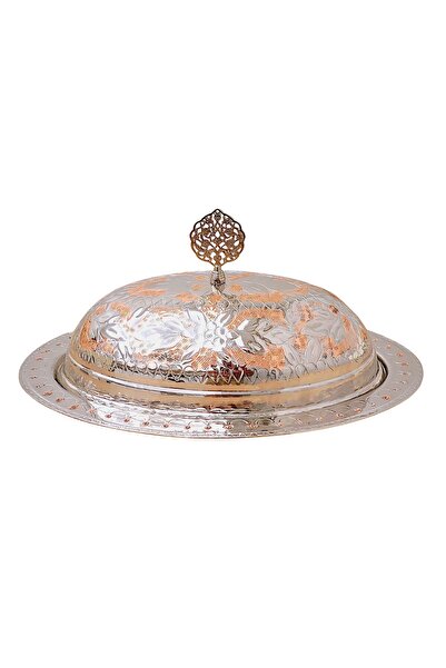 modabakir Double Color Copper Boat Plate 25 cm