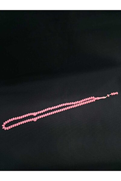 sarıyer silver Pink Colored Plastic Stone 99 Grain Prayer Beads 99-Piece Tasb...