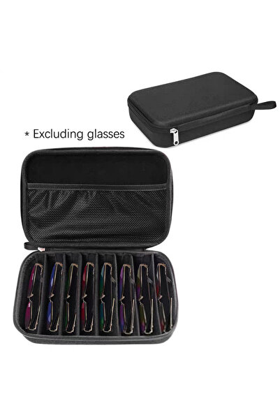 Choice علبة تخزين نظارات طبية قابلة للتعديل من قطعة واحدة، 4/7 فتحات، علبة تن...