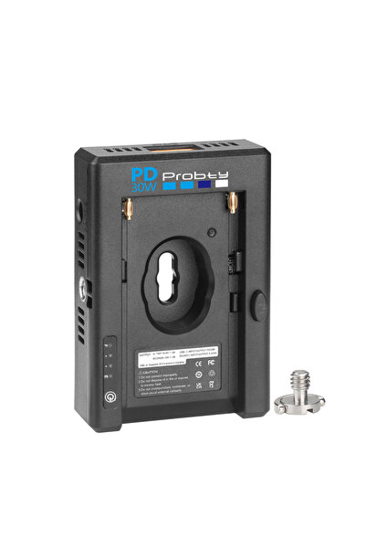 PROBTY 1 Pc PD30W NP-F Battery Charger Battery Adapter Plate Cold Shoe Adapte...