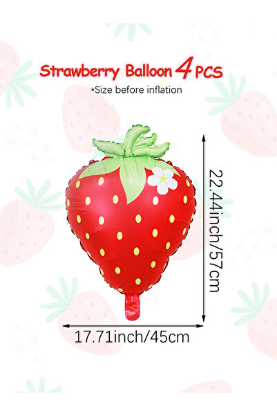 Choice strawberry Other strawberry 4pcs ins style strawberry aluminum film ba...