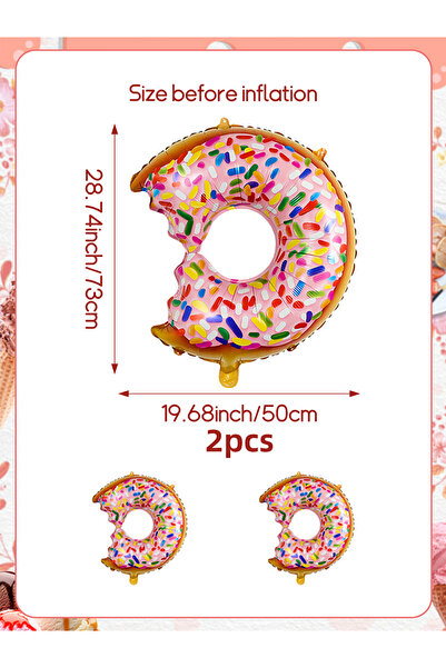 Choice Other 2pcs Colorful donuts 2pcs/4pcs donut aluminum film balloon set s...