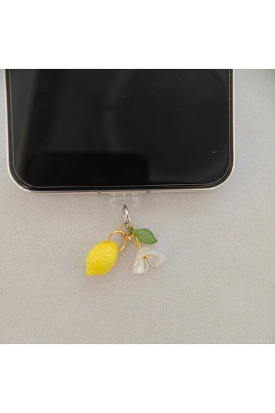 Choice For Type-C Simulated Lemon Flower Dust Plug, Yellow, White, and Green ...