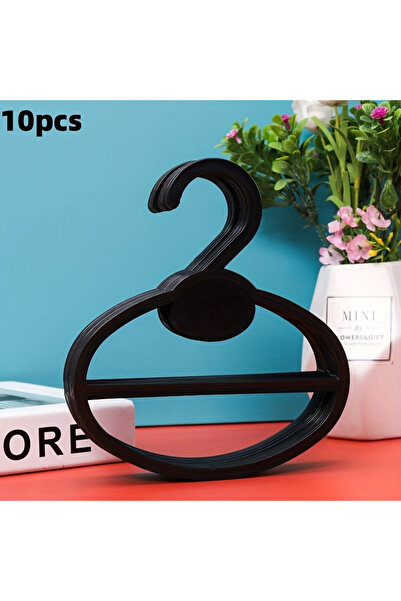 Choice Black-10pcs 10pcs Oval Scarf Shawl Tie Holder Circle Shape Coat Hanger...