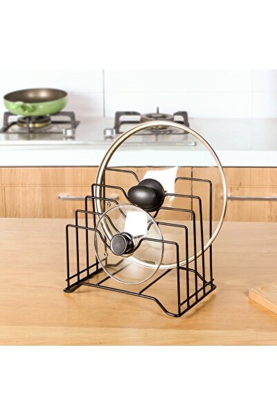 Choice رف تخزين أغطية القدور، قطعة واحدة، غطاء لأغطية الأواني، حامل خزانة الم...