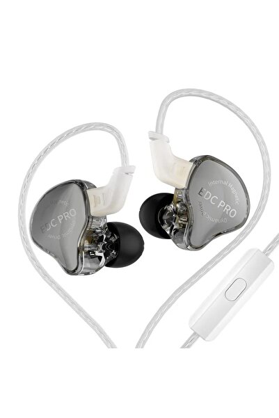 Choice سماعة أذن سلكية مطلية بالفضة KZ EDC PRO بمحركات ديناميكية كبيرة، سماعا...