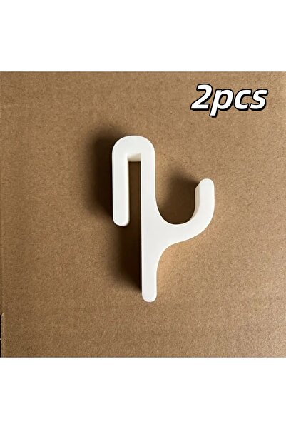 Choice WHITE 2-Pack No-Drill Shower Hooks for Frameless Glass Doors (Holds 8m...