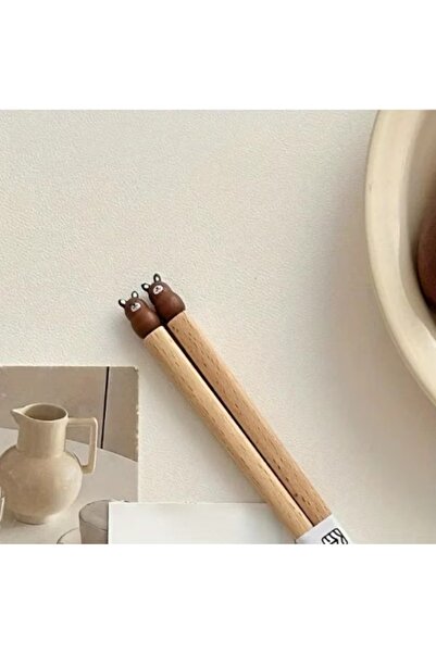 Choice beer Cute Cartoon Animal Chopsticks Sushi Couple Beech Chopsticks Prac...