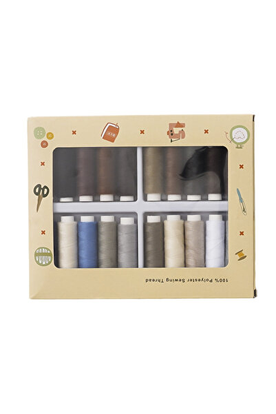 Choice B 20-Color 100m DIY Hand-stitched Thread Set Small Roll 402 Thread for...