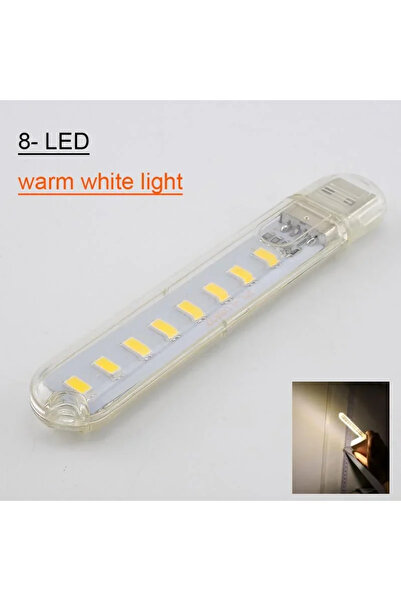Choice مصباح ليلي صغير يعمل بمنفذ USB مزود بـ 8 مصابيح LED بيضاء دافئة، متوفر...