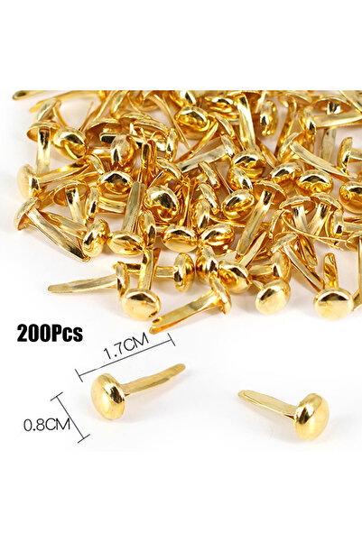 Choice1 200Pcs 100/200/500Pcs Metal Brads Pin Fasteners Gold Mini Split Pins ...