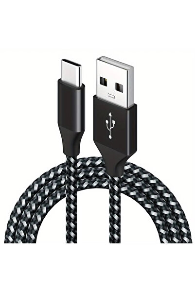 Choice كابل USB-A إلى Type-C مضفر من النايلون، بطول متر واحد، قطعة واحدة، أسو...