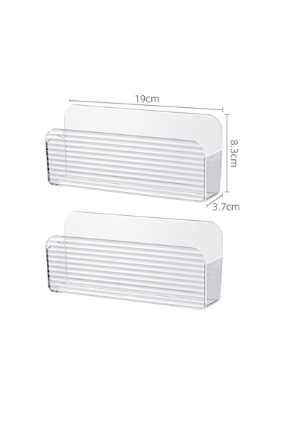 Choice 2pcs Wall Mounted Storage Organizer, Cabinet Door Organizer, Clear Sto...