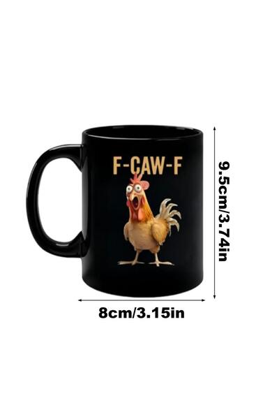 Choice Standard Black Chicken Mug F Cow F Rooster Theme Milk Cup Chicken Wate...