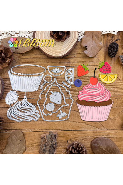 Choice قوالب تقطيع معدنية أصلية رائعة بنمط طبقات من الفواكه والفراولة والتوت ...