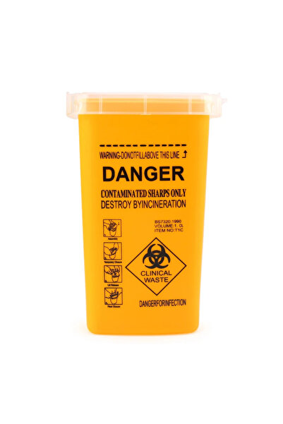 Choice صندوق نفايات بلاستيكي أصفر، حاوية مستلزمات طبية، صندوق تجميع كبير السع...