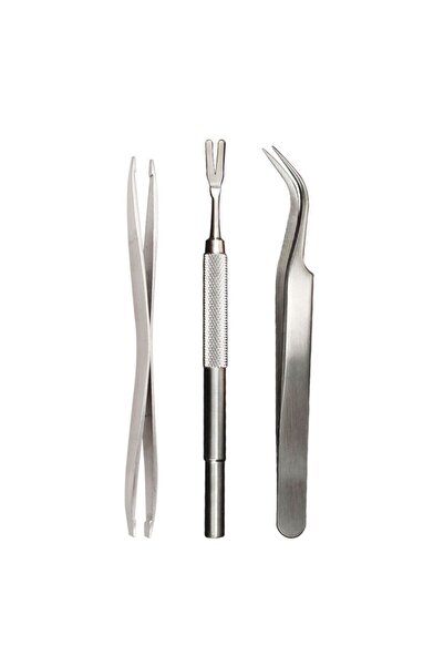Choice 3pcs Stainless Steel Scratching Hook Tweezers Clips Set Cat Dog Tick R...