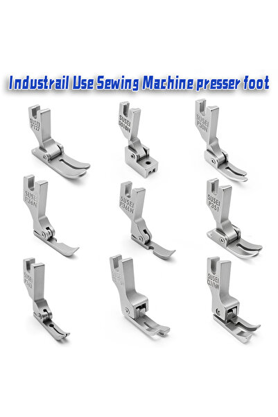 Choice مجموعة من 9 قطع من دواسات ماكينة الخياطة الصناعية المسطحة (القدم المسط...