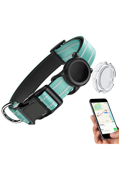 Choice No AirTag-S(25-43cm) Mint (No Tracker) Waterproof Air Tag Dog Collar w...
