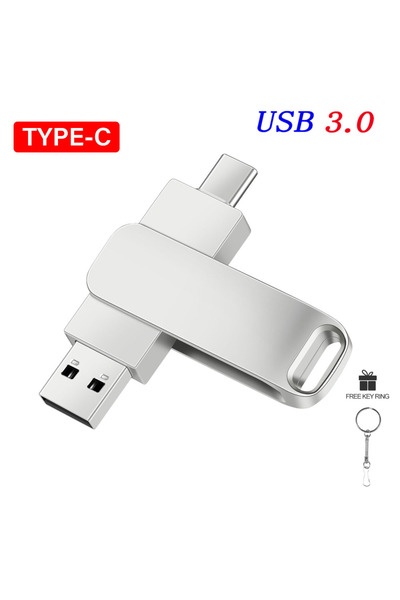 Choice 64 GB Silver USB3.0 TYPE-C Business Gift USB 3.0 Flash Drive 128GB USB...