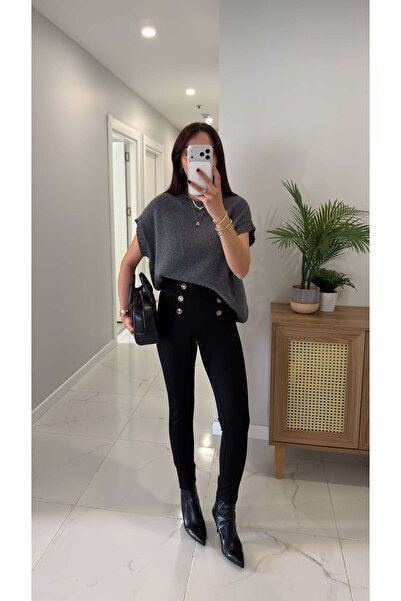 BİRCANÇİL Κολάν με λεπτομέρεια με μαύρα κουμπιά Julsa