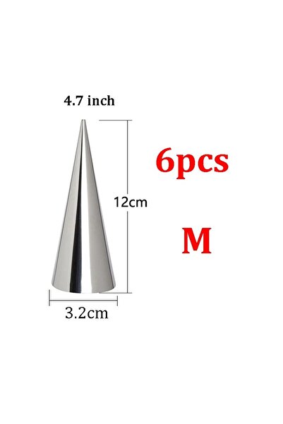 Choice Heart 6 pcs 6/12/24pcs Conical Tubes Cream Molds Bread Moulds Stainles...