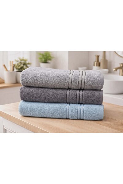 HOME MOD STORE Set de 3 prosoape de baie de dimensiuni mari 70x140 cm, moi și...