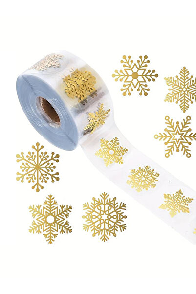 Choice لفة واحدة من 500 قطعة ذهبية، لفة واحدة من 500 ملصق ذهبي على شكل ندفة ث...