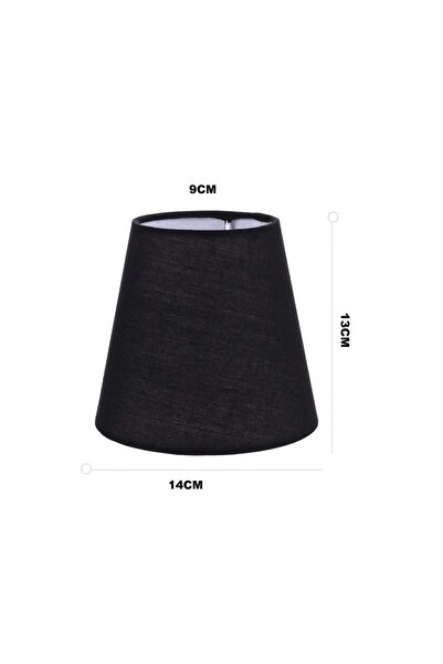 Choice غطاء مصباح قماشي أسود مخروطي الشكل، مقاوم للغبار، مناسب لمصابيح الطاول...