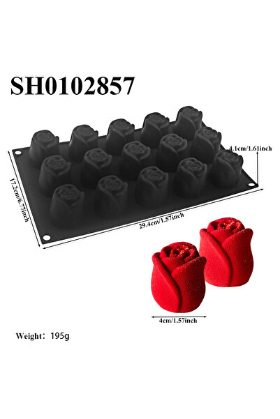 Choice SH0102857 Rose Bud or Vortex Rose Design Silicone Cake Moulds Valentin...