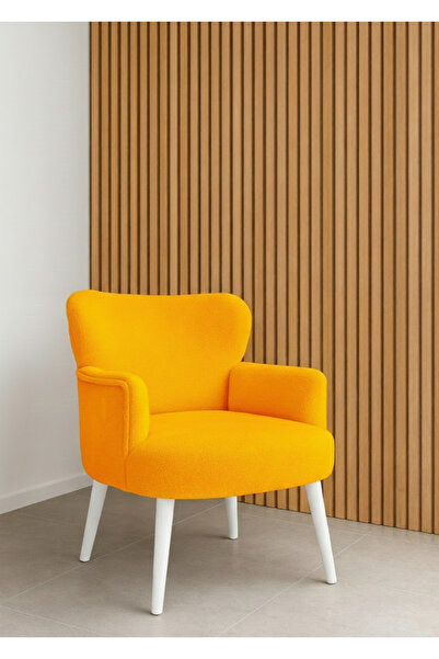 WATERYBROOK Modern Welsoft Berjer Koltuk – Demonte Beyaz Ahşap Ayak – 12 Renk...