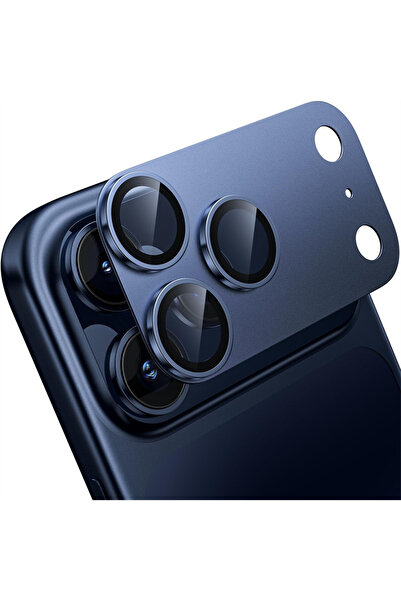 Choice واقي عدسة الكاميرا المعدني الزجاجي الأزرق لهواتف آيفون 17 برو ماكس، و1...