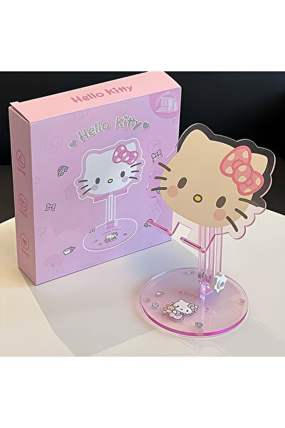 Miniso A Pink Kawaii Cat Desktop Stand, Oversized for Placing Phones and Tabl...