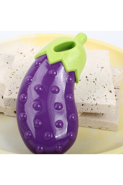 Choice لعبة مضغ للكلاب باللون الأرجواني، لعبة سيليكون مقاومة للعض تصدر أصواتً...