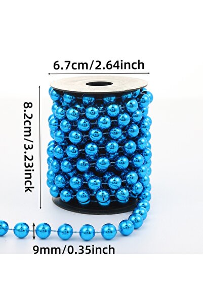 Choice مجموعة واحدة من خرز عيد الميلاد الإبداعي الأزرق مقاس 9 مم، سلاسل زينة،...