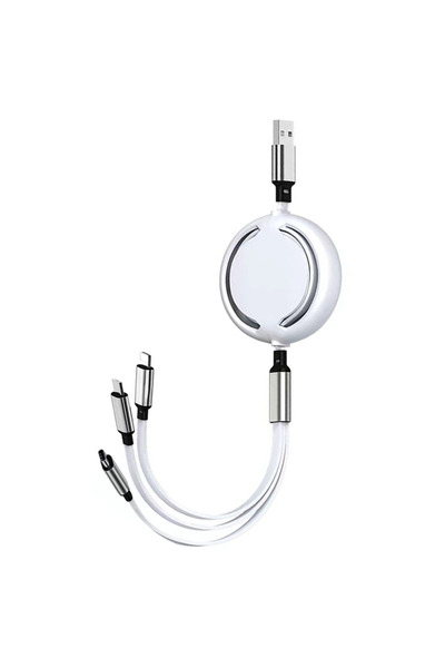 Choice 1m 01 3 In 1 USB Cable Retractable Data Cord For Iphone Multi Port Mul...