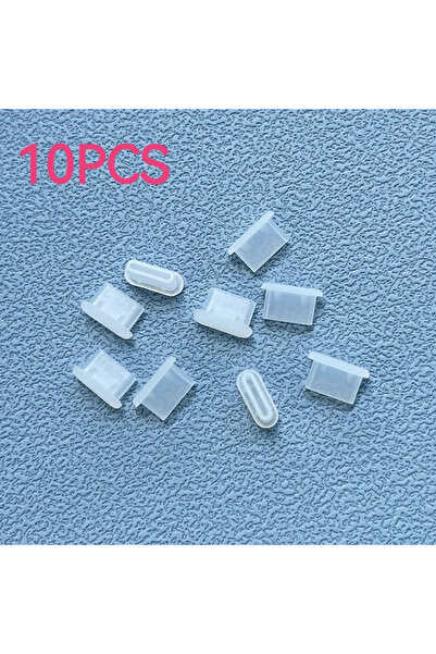 Choice غطاء شفاف للهاتف USB، 10 قطع، 10/30/50 قطعة، سدادات سيليكون لحماية منف...